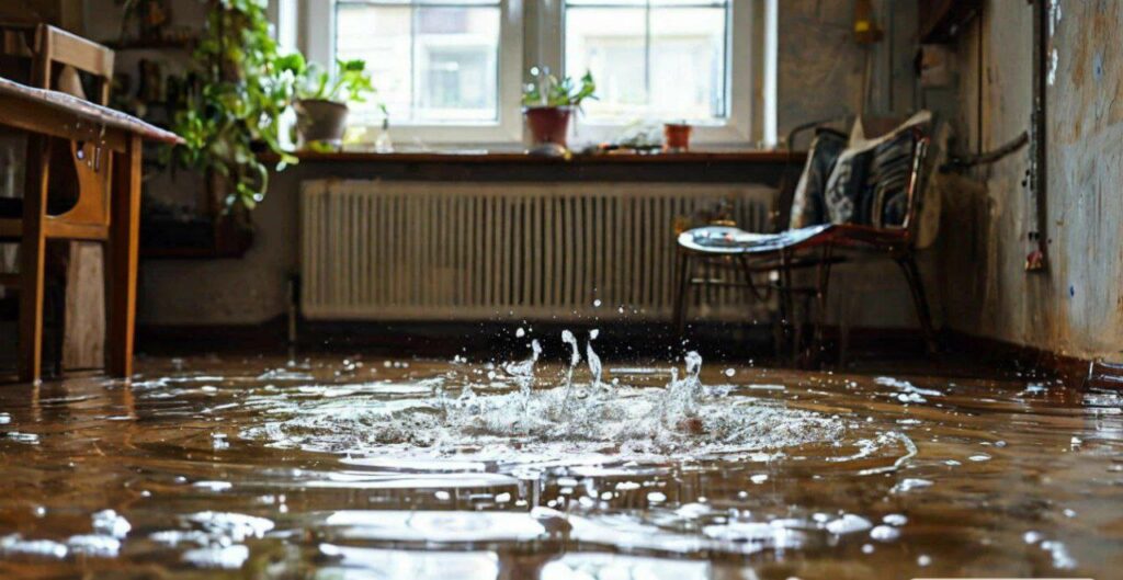 Удаление воды из гаража после затопления
